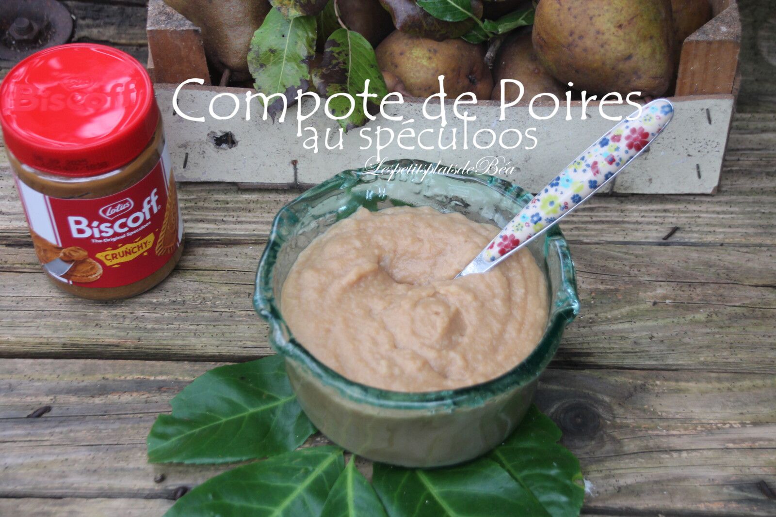 Compote de poires "curé" aux spéculoos