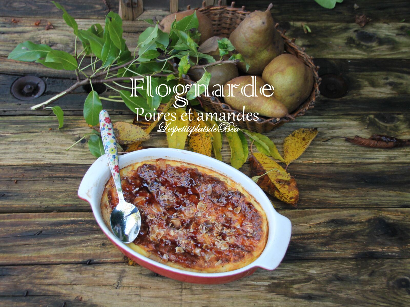 Flognarde aux poires et aux amandes