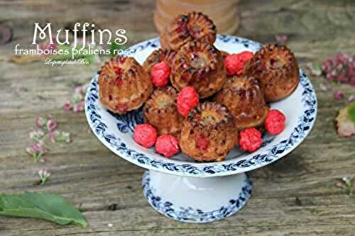 Muffins aux framboises et aux pralines roses - balade sur les bords de la Saône et du Rhône à Lyon