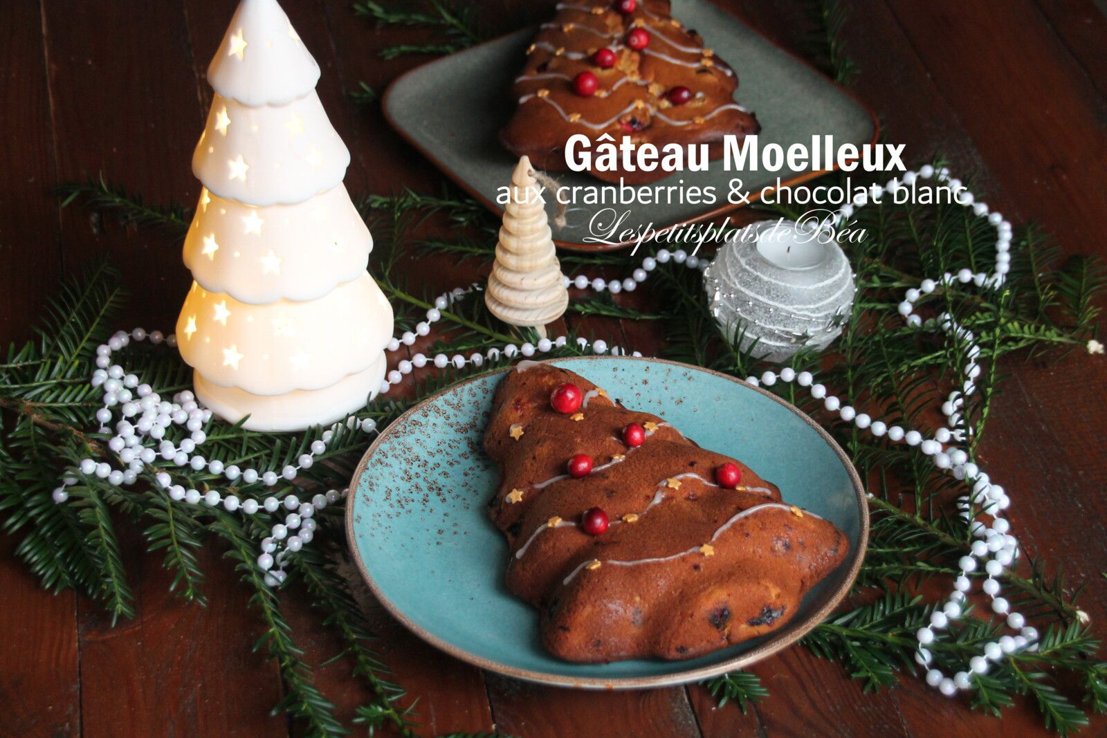 Gâteau moelleux aux cranberries fraiches et chocolat blanc