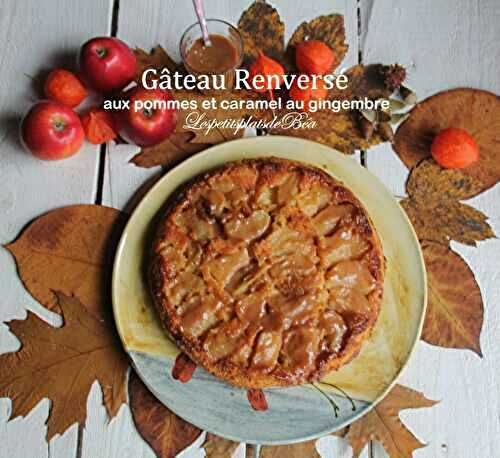 Gâteau renversé aux pommes et au caramel au gingembre