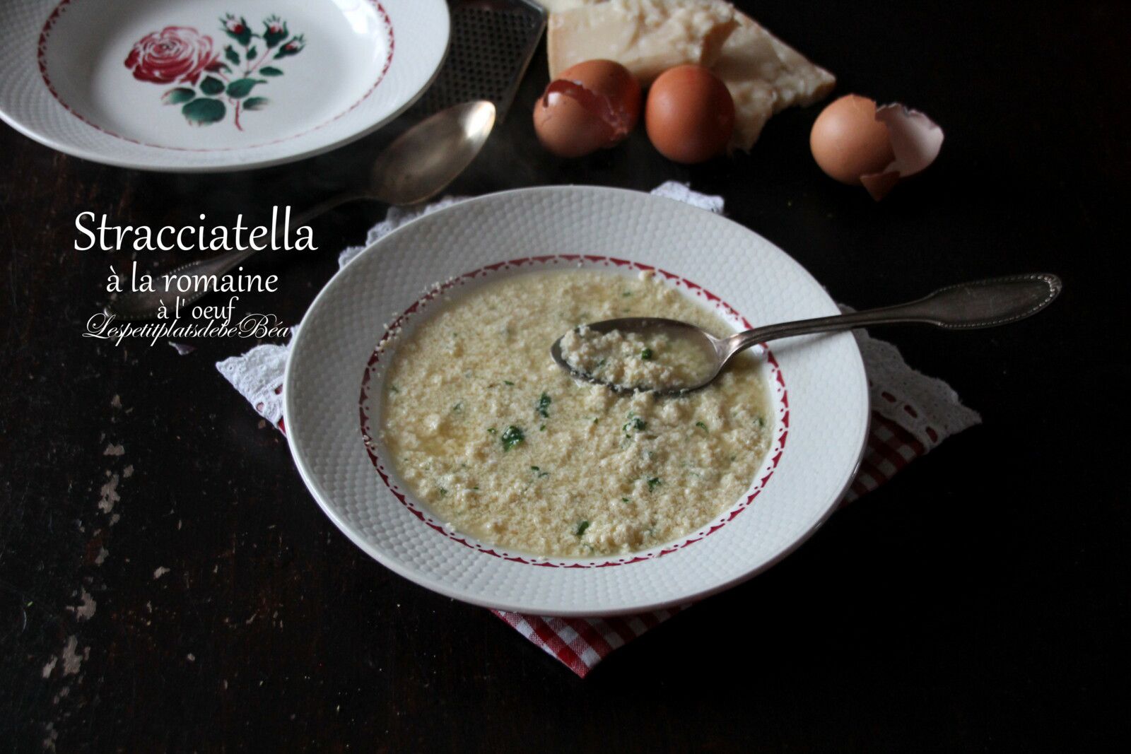 Stracciatella romaine à l'oeuf