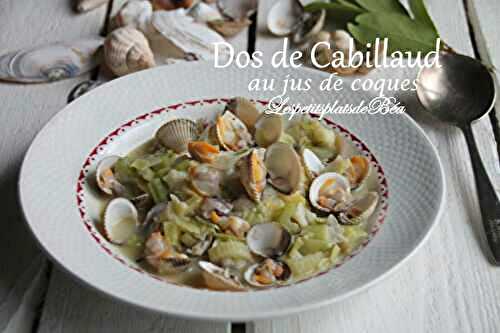 Dos de cabillaud au jus de coques