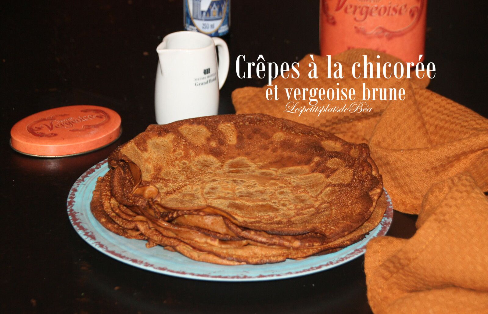 Crêpes à la chicorée et à la vergeoise brune