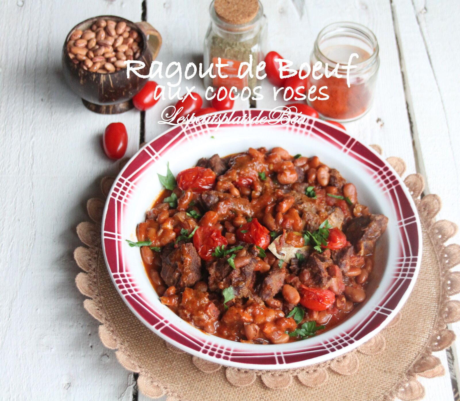 Ragout de boeuf aux cocos roses