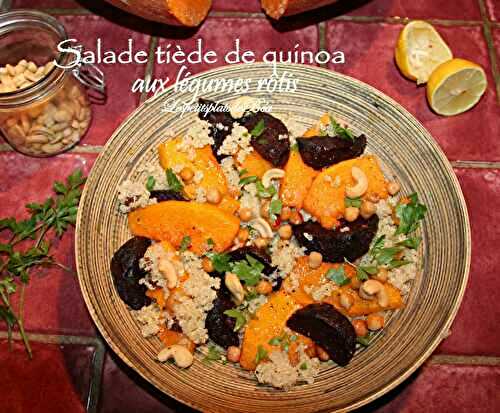 Salade tiède de quinoa aux légumes rôtis