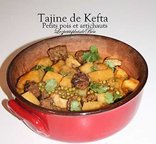 Tajine de kefta, petits pois et artichauts - Balade marocaine à Chefchaouen