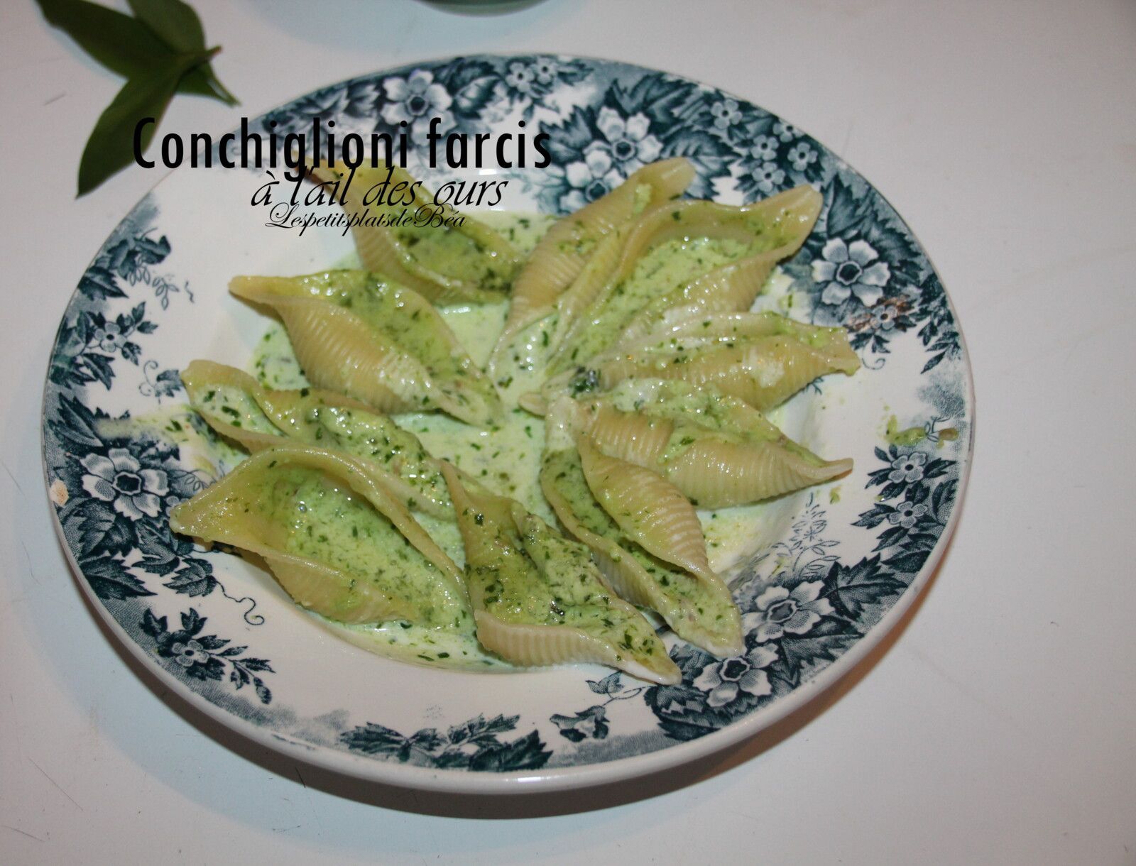 Conchiglioni farcis à l'ail des ours