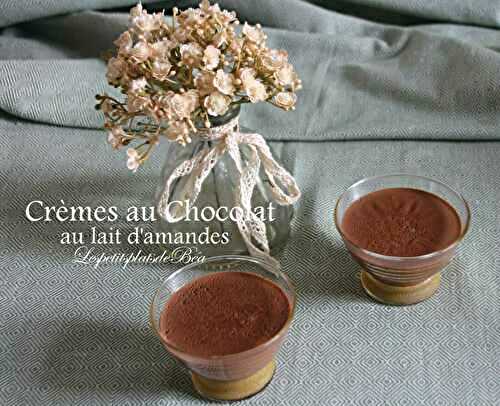 Crèmes au chocolat au lait d'amandes