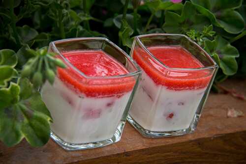 Panna Cotta Lait de coco - Fraises