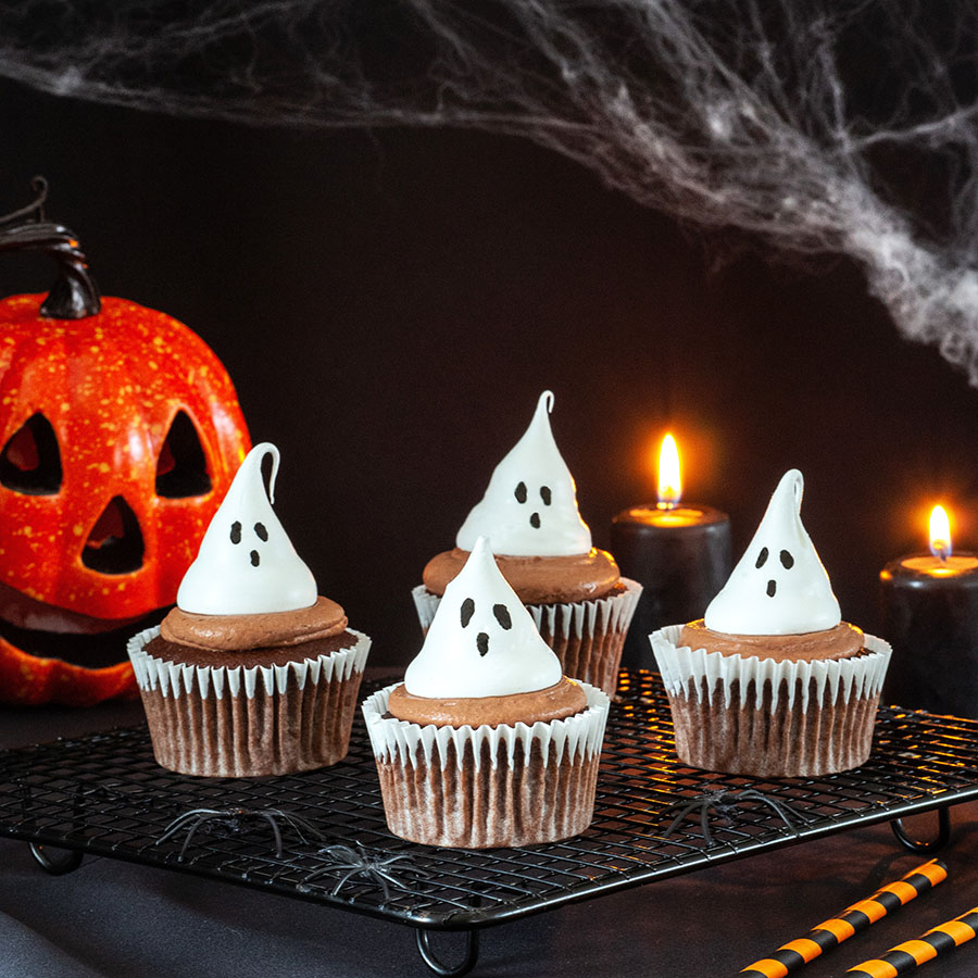 Cupcakes moelleux au chocolat pour Halloween