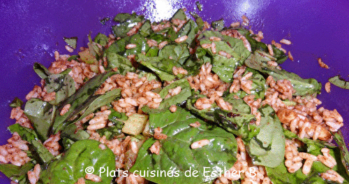 Salade de riz aux épinards