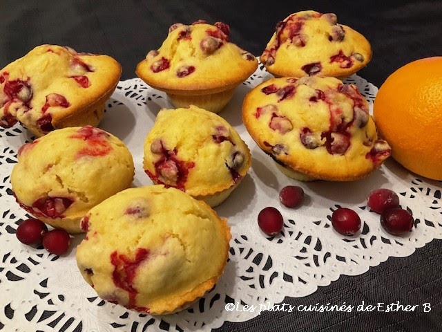 Muffins à l'orange et canneberges