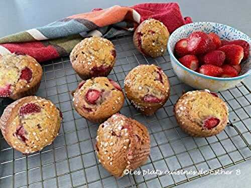 Muffins aux fraises fraîches