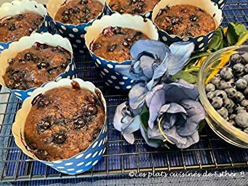 Muffins au chocolat et aux bleuets