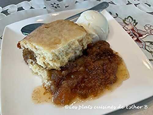 Pouding chômeur aux pommes caramélisées à la mijoteuse 