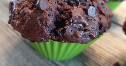 Muffins aux courgettes et aux mini pépites de chocolat