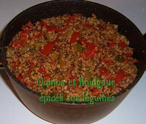 Quinoa et boulgour épicés et aux légumes