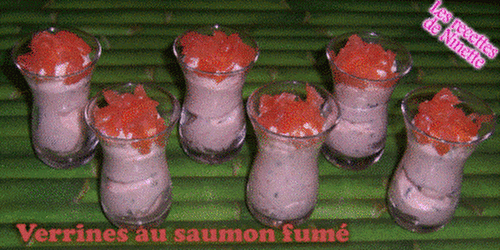 Verrines au saumon fumé