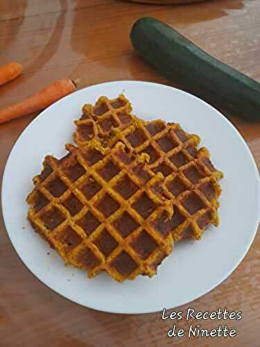 Gaufres aux flocons d'avoine, carottes et courgettes 