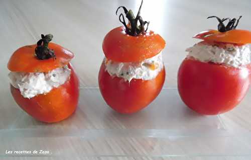 Tomates du jardin farcies aux rillettes de thon