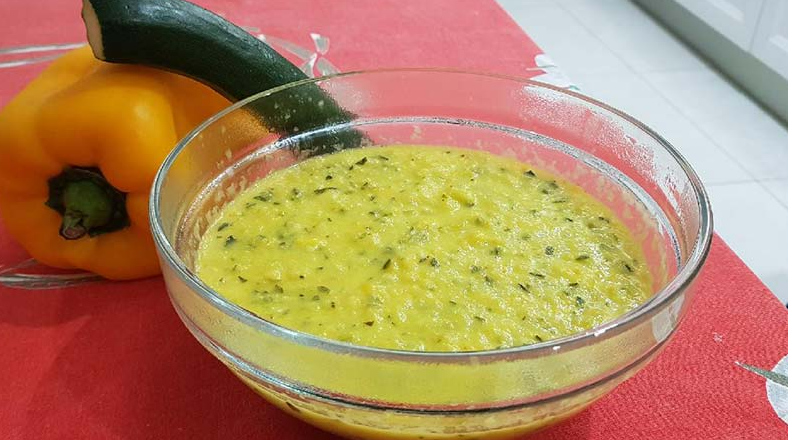 Sauce courgettes et poivrons au Thermomix | Recette Mixte