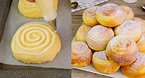 Brioches spirales à la crème au Thermomix