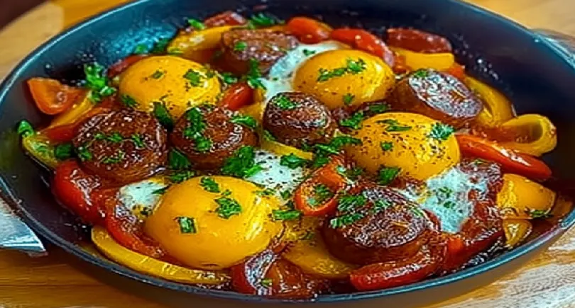 Chachouka au Chorizo : Recette pour 4 personnes