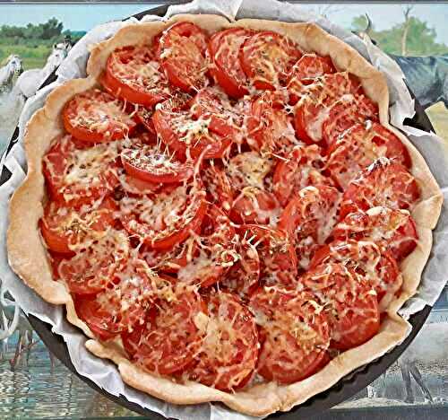 Tarte tomates fraiches, thon et moutarde