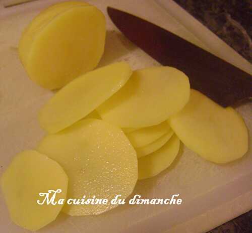 Gratin de pomme de terre, poireaux & lardons