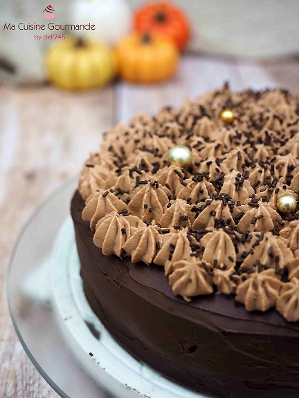 Gâteau Fondant Choco Caramel et Praliné