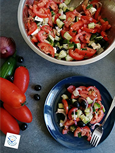 Salade tomates et concombre