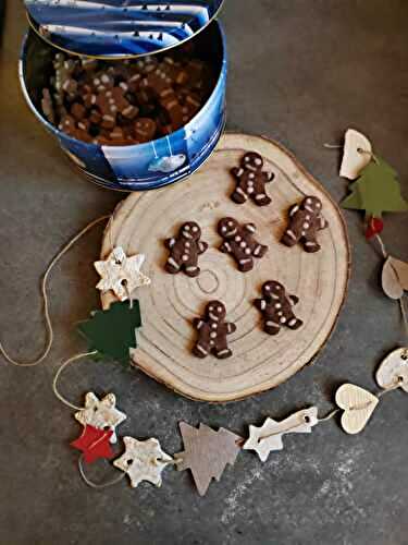 Petits sablés bonhommes de Noël au chocolat