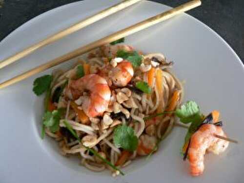 Wok aux crevettes.