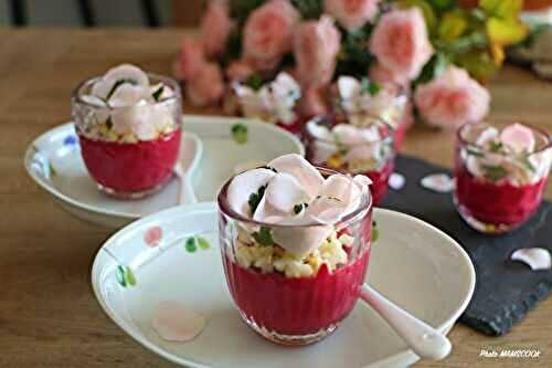 Panna cotta de betterave rouge à la rose