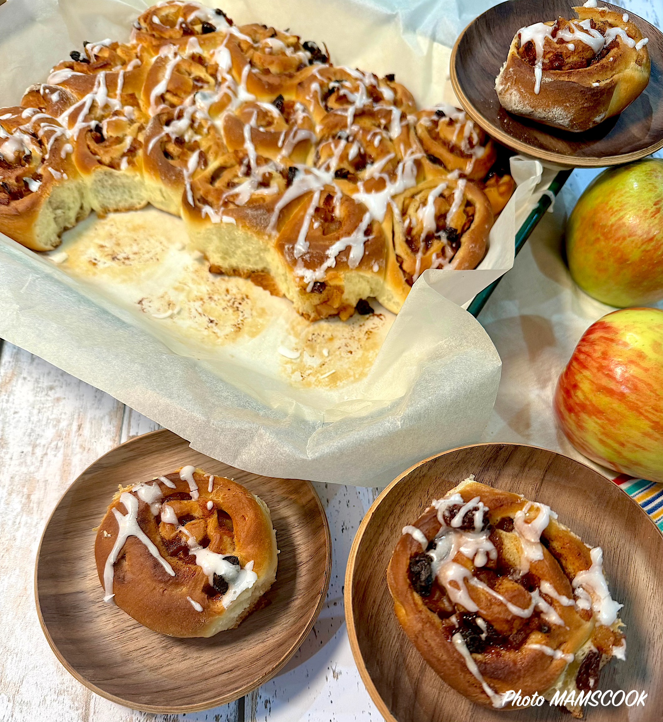 Roulés pommes cannelle raisin