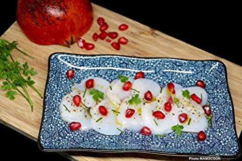 Carpaccio de saint Jacques à la grenade