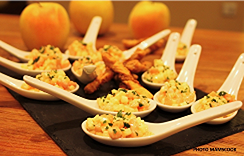 Tartare de crevettes à la pomme ou Cuillères Tentation fraicheur