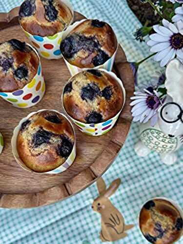Muffins citron myrtilles à la farine de sarrasin