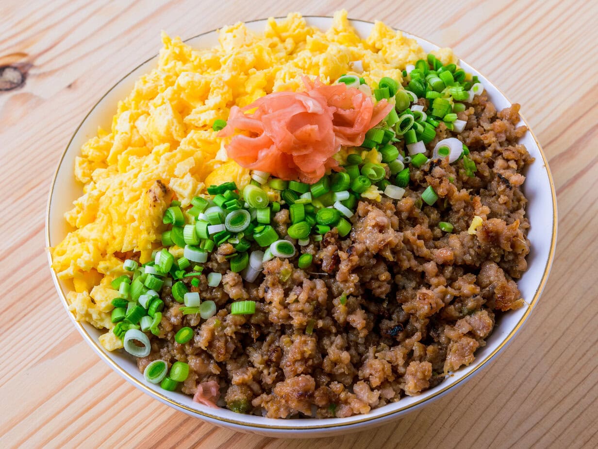 Soboro Don - Bol de riz à la viande hachée