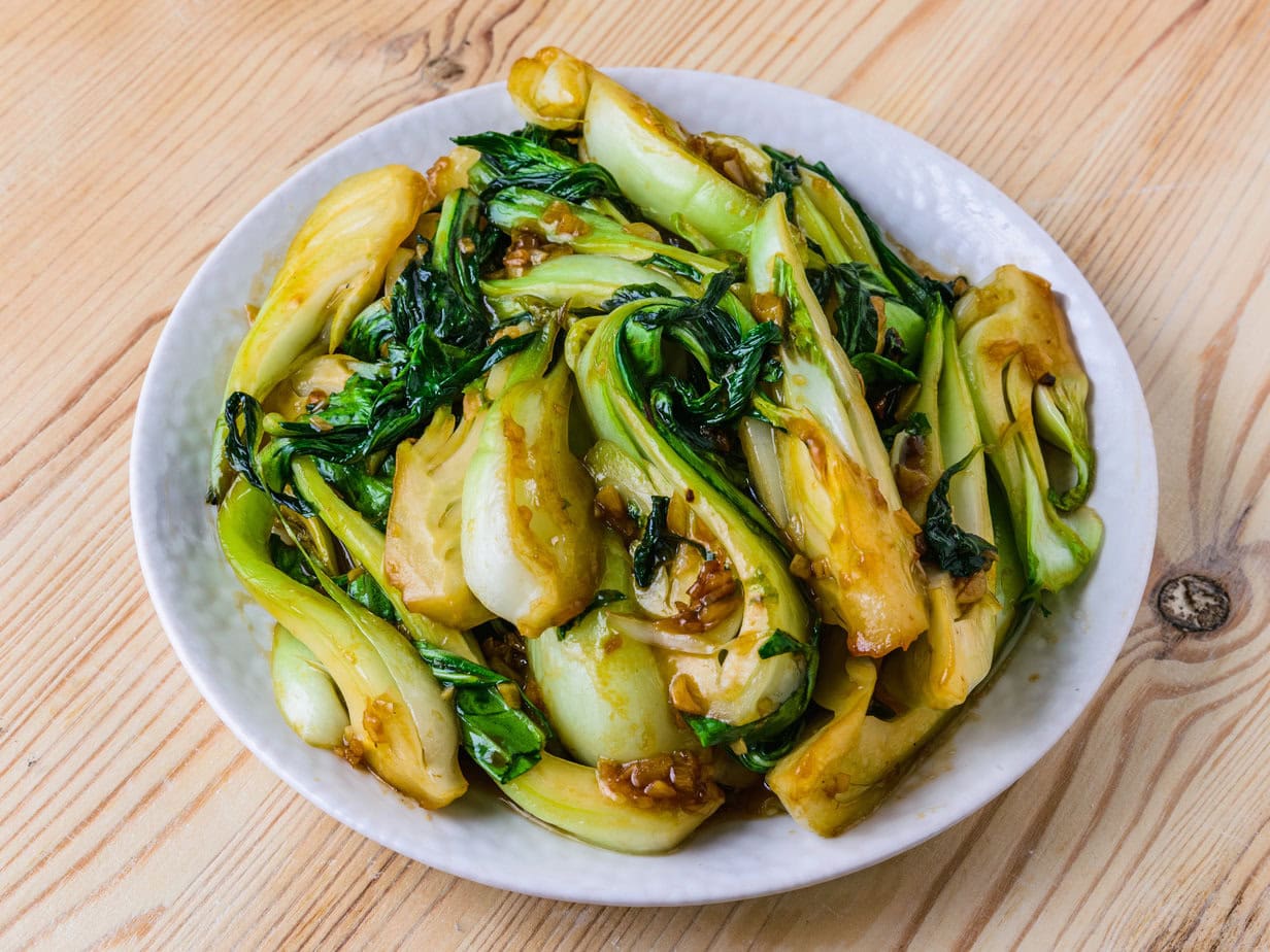 Pak choi sauté à l'ail comme au resto