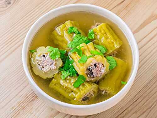 Soupe de Concombre Amer Farcis - Canh Khổ Qua