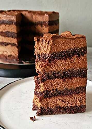 Gâteau au chocolat vegan sans gluten à la mangue