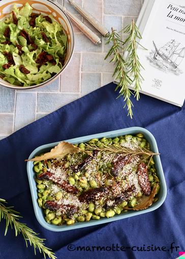 Cassoulet de morue aux fèves (Un légume, trois recettes)