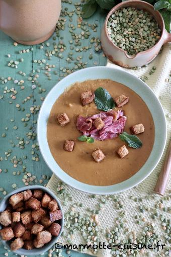 Soupe de pois cassés et palette de porc (Une légumineuse, trois recettes)