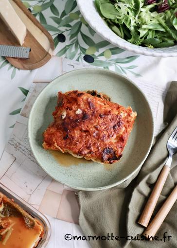 Lasagnes au chou vert et fromage 