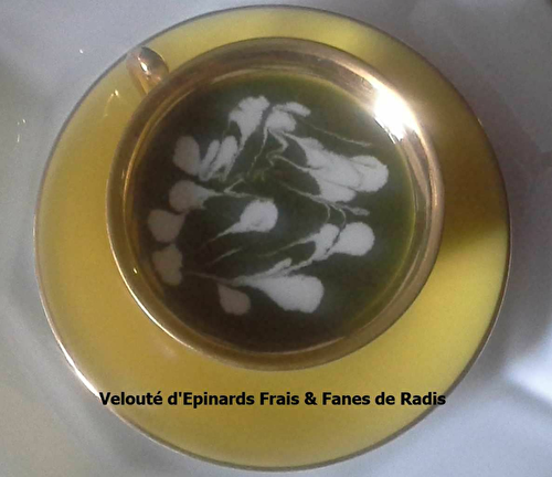 Velouté d'Epinards Frais & Fanes de Radis (cookeo)