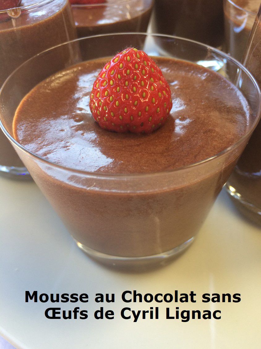 Mousse au Chocolat sans Oeufs de Cyril Lignac