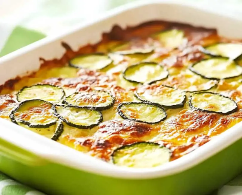 Gratin minceur riz et courgettes