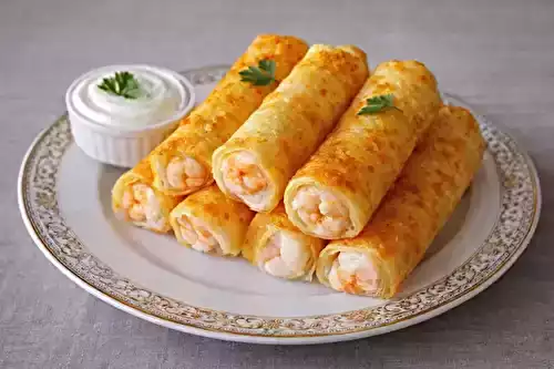 Cigares croustillants aux crevettes et à l’ail, faciles et savoureux